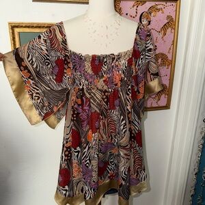 Vintage Y2K Kimono Style Mini Dress